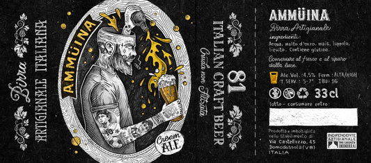 Birra Artigianale Cream ALE da 33cl - "Ammüina"