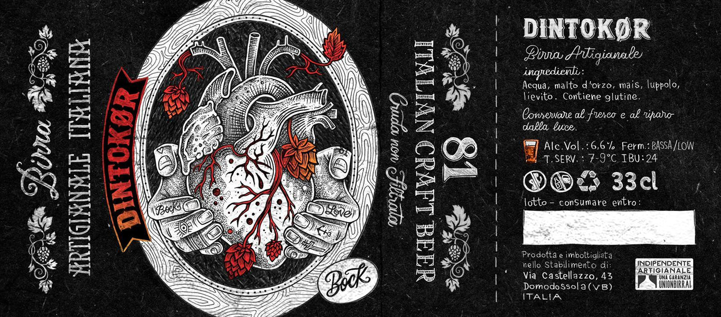 Birra Artigianale Bock da 33cl - "Dintokør"