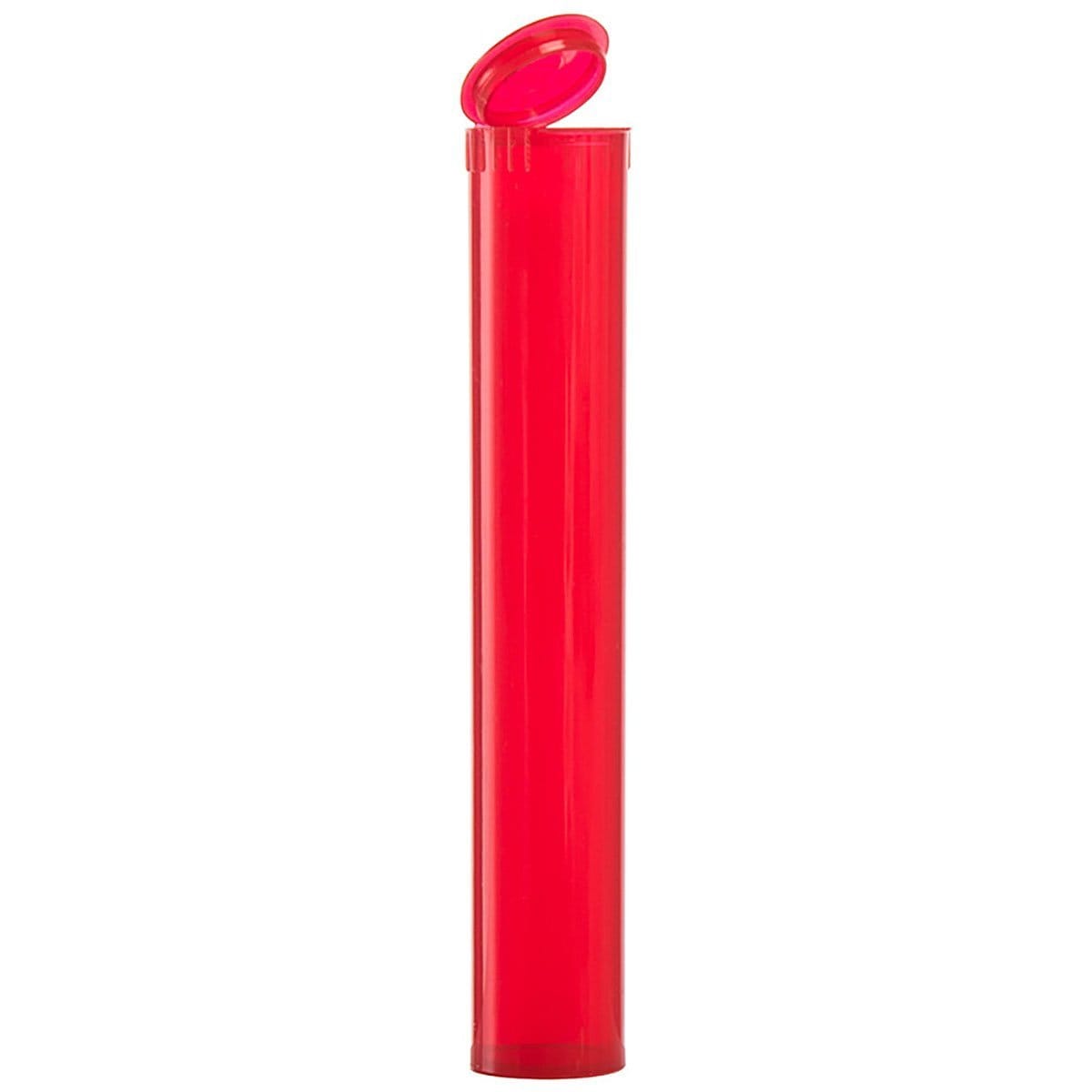 Translucent Squeeze Top Child-Resistant 116mm Pre-Roll Tube Translucent Red