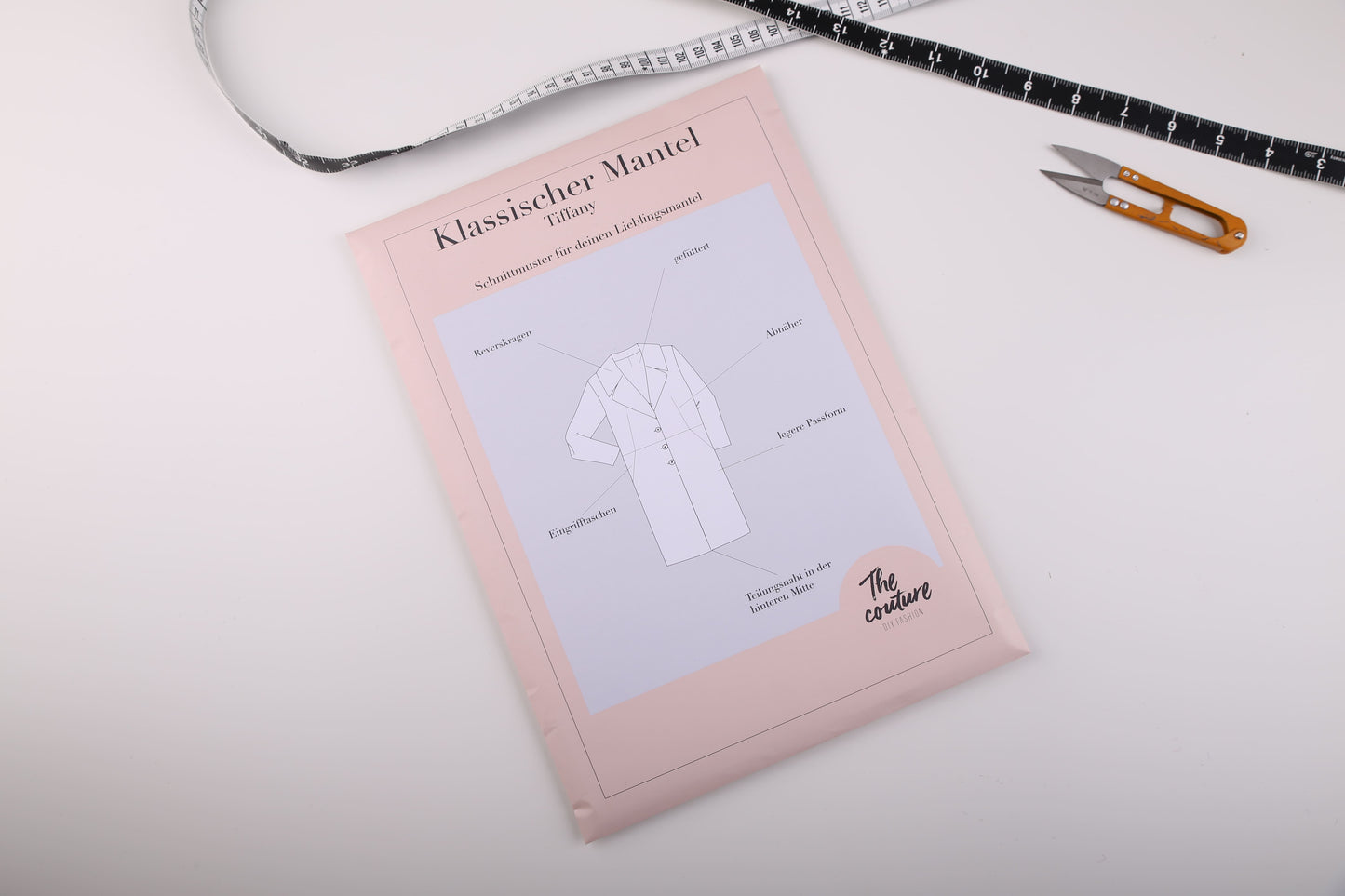 DIY Kit Mantel Tiffany - Wolle Viskose orange