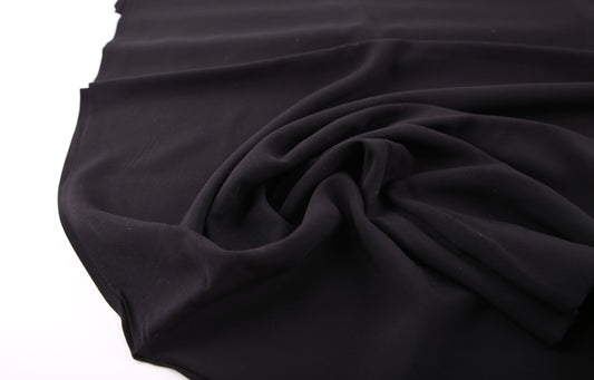 2m Mantelfutter Viskose matt // schwarz