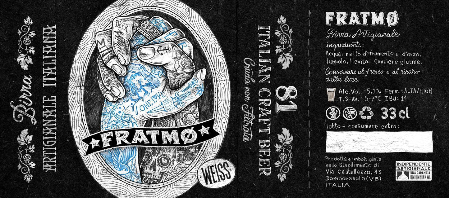 Birra Artigianale Weiss da 33cl - "Fratmo"