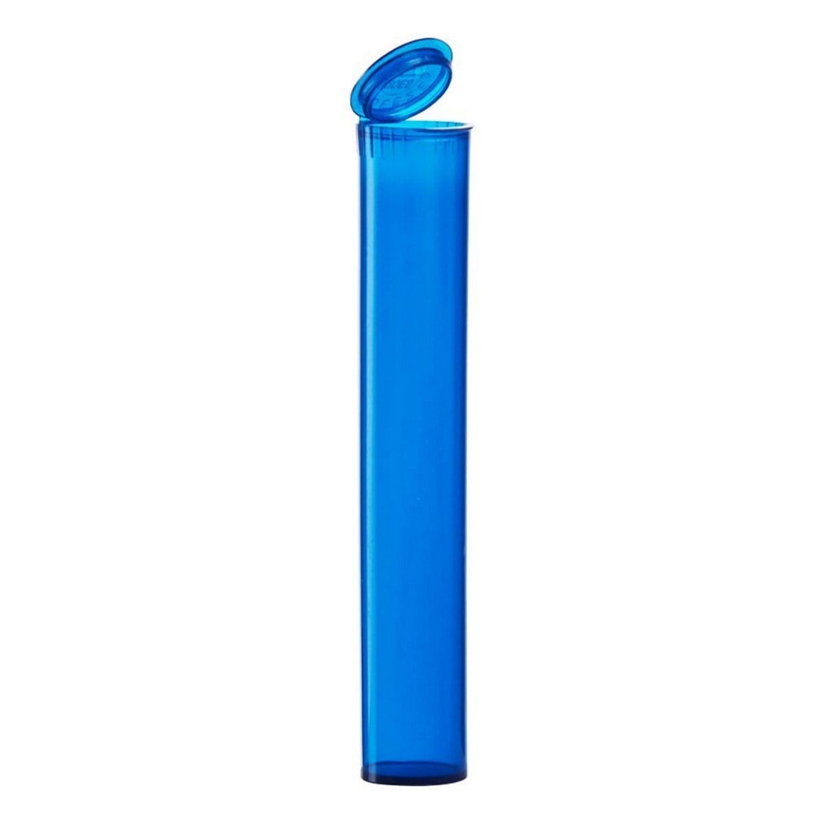 Translucent Squeeze Top Child-Resistant 116mm Pre-Roll Tube Translucent Blue